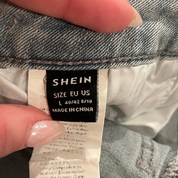 NWT denim Shein skirt and top set - Picture 5 of 8